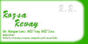 rozsa revay business card